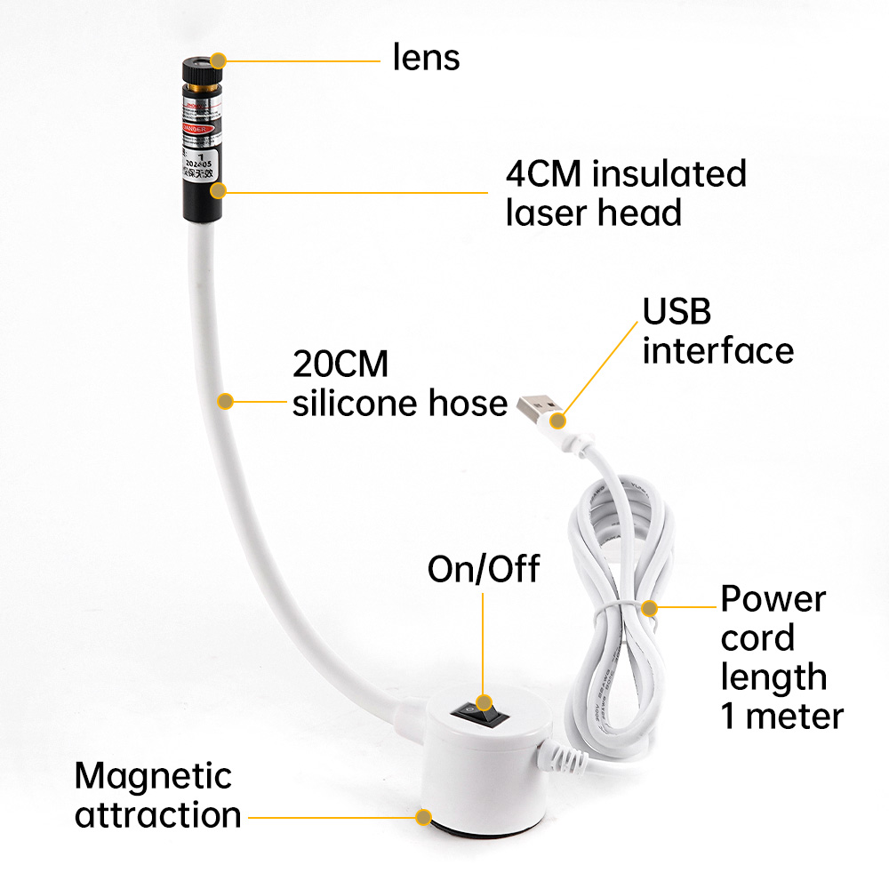 Luz láser roja alimentada por  - Industrial Laser Beam reseña y precio