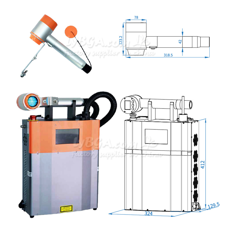 LY-LCG100A 100W máquina de lim - Industrial Laser Machines reseña y precio