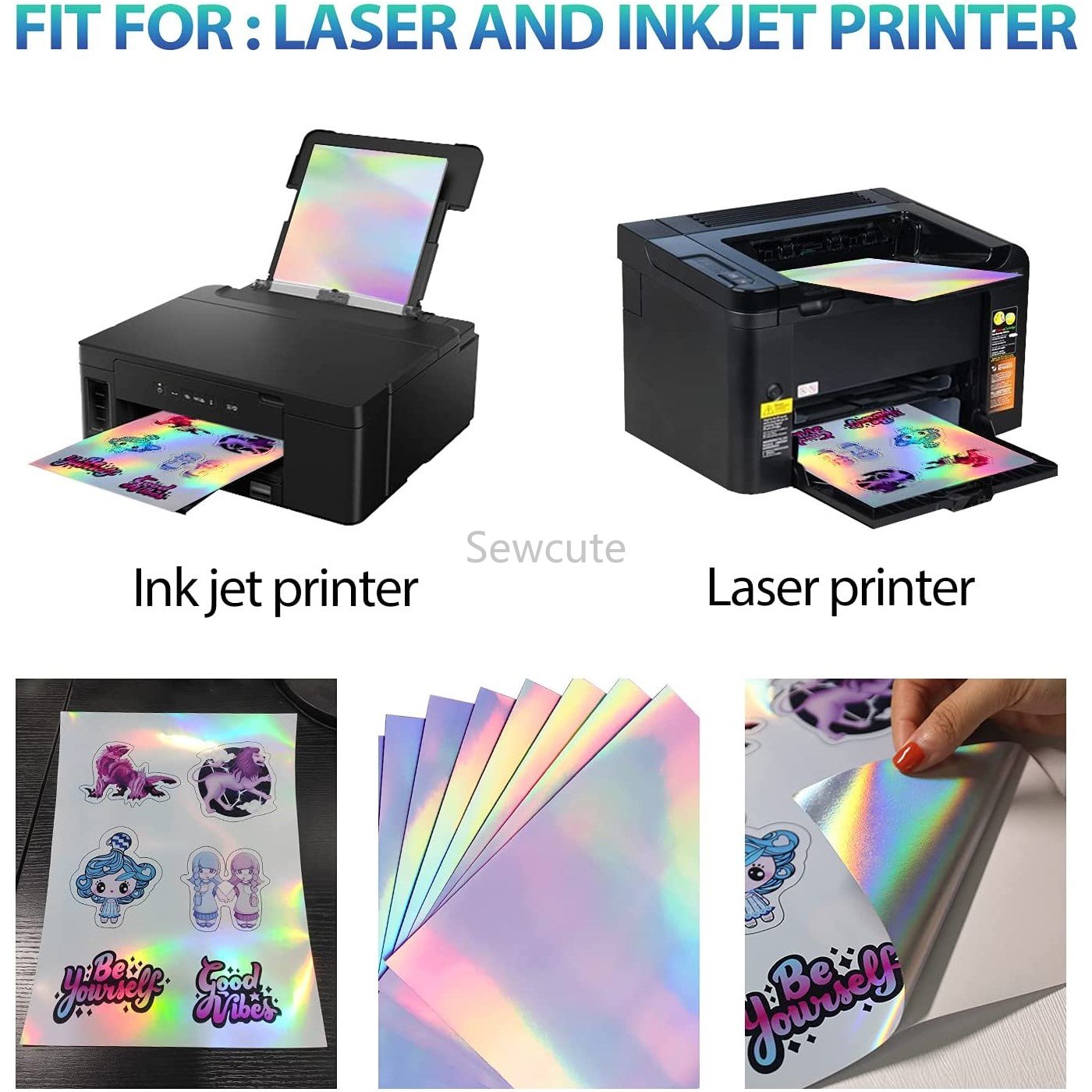 Papel adhesivo holográfico par - Industrial Laser Machines reseña y precio
